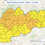 Slovensko v nedelu potrapi intenzivny dazd