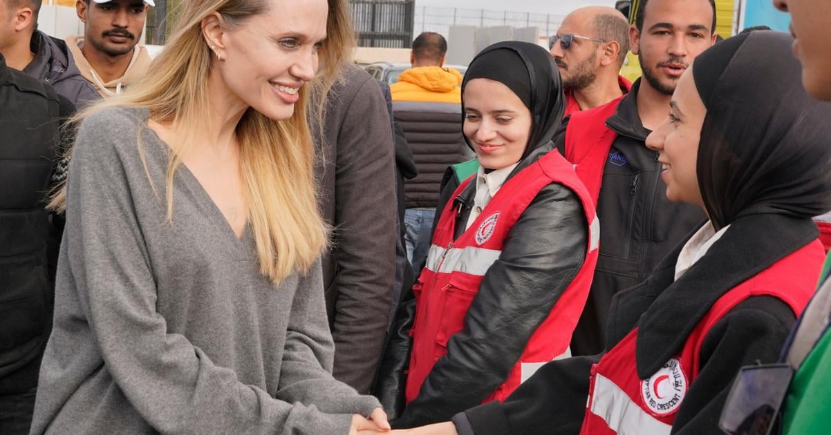 Angelina Jolieova navstivila egyptsku stranu priechodu Rafah