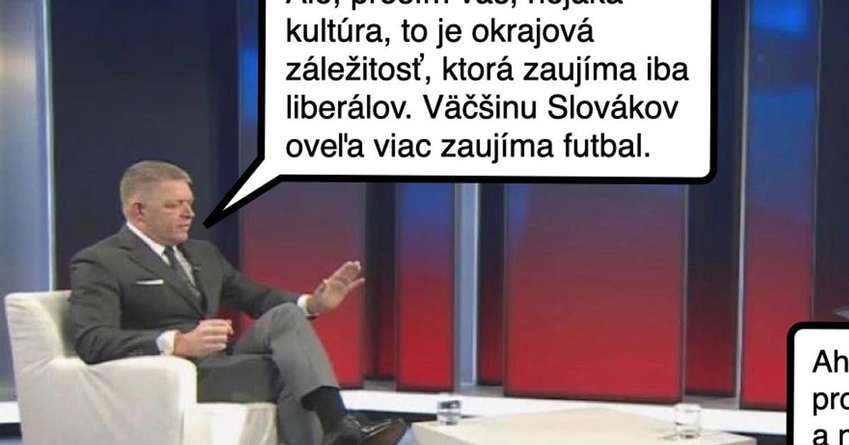 Cynicka obluda Kultura vraj Slovakov nezaujima