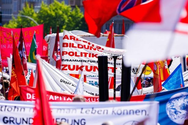 Najprv nasa praca az potom vase zisky na prvomajovych protestoch sa v nemecku zucastnilo tisice ludi