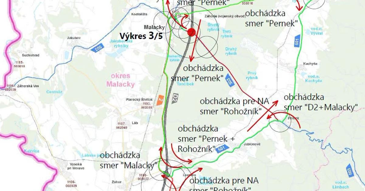 V piatok sa docasne uzavru vetvy dialnicnej kryzhovatky Malacky na D2