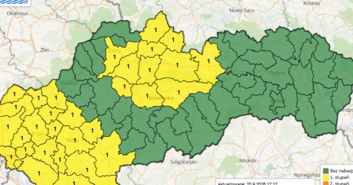 Meteorológovia varujú pred silným vetrom na západnom Slovensku, vydali výstrahy