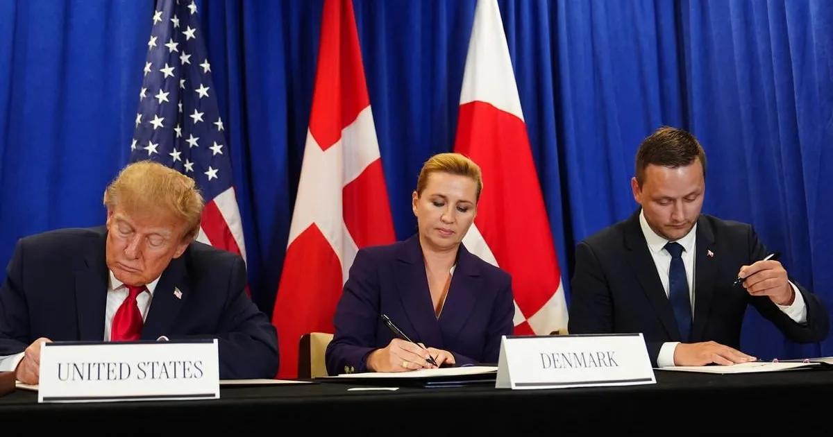 Trump a dánska premiérka Mette Frederiksenová