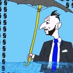 Karikatúra dňa: Hladina vody neustále stúpa a situácia je čoraz vážnejšia